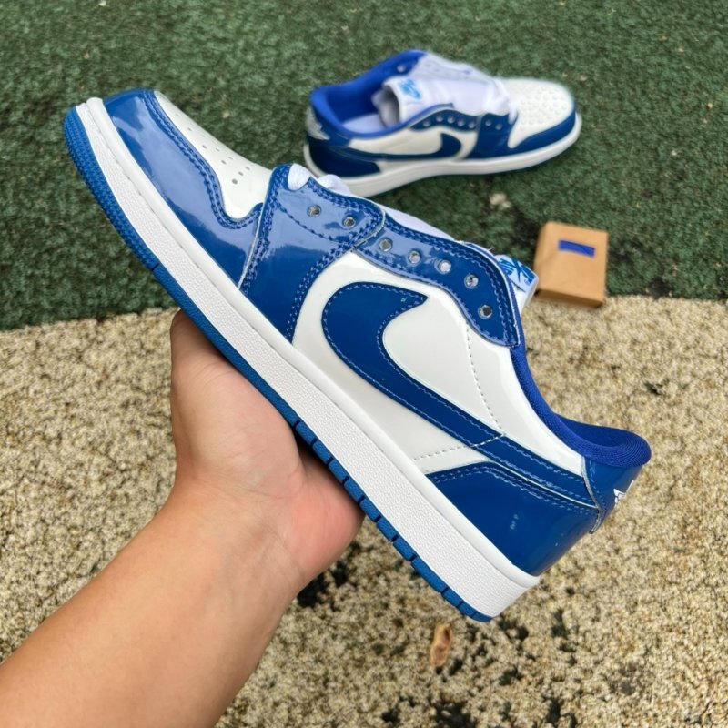 Air Jordan 1 Low Royal Blue Patent Leather