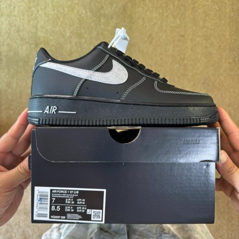 Nike Air Force 1 '07 LV8 "Contrast Stitch" Black/Grey Fog/White CT2302-002