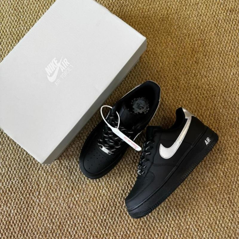 Nike Air Force 1 '07 LV8 Black Metallic Silver White CW7577-001