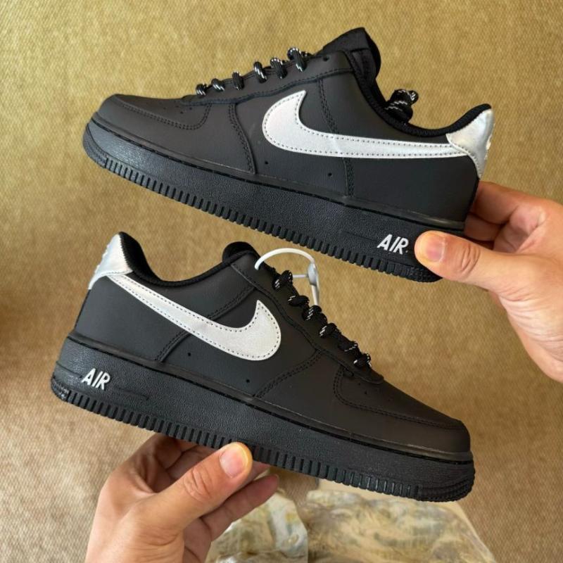 Nike Air Force 1 '07 LV8 Black Metallic Silver White CW7577-001