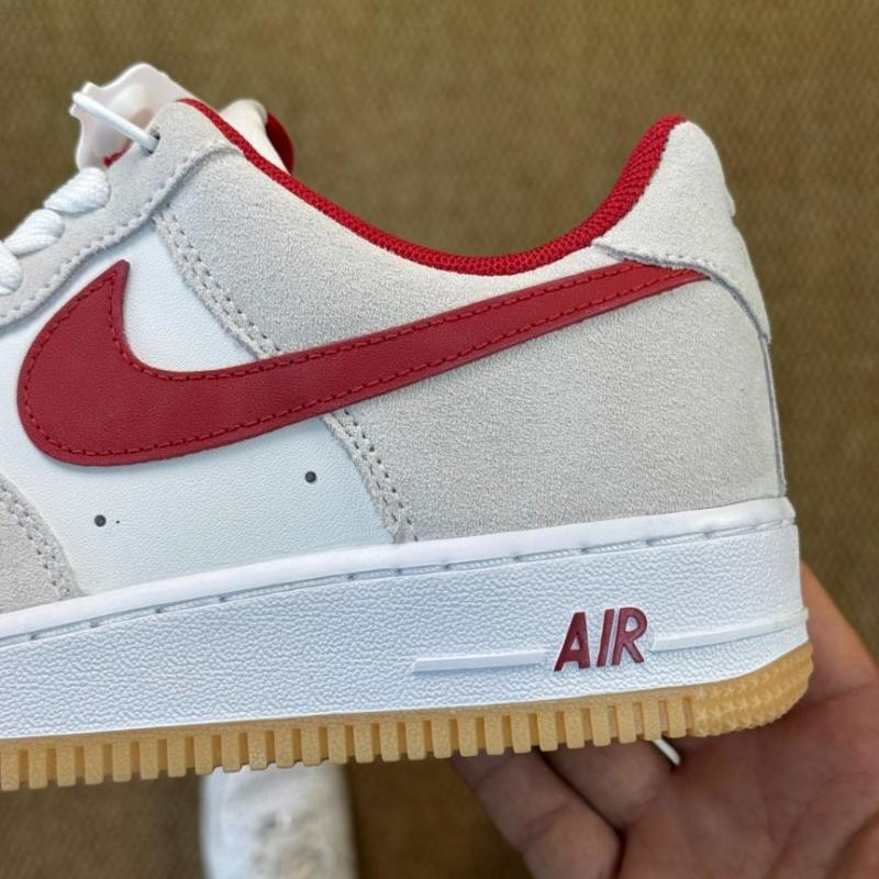 Nike Air Force 1 Low Summit White University Red Light Smoke Grey Gum Light Brown DV0788-100