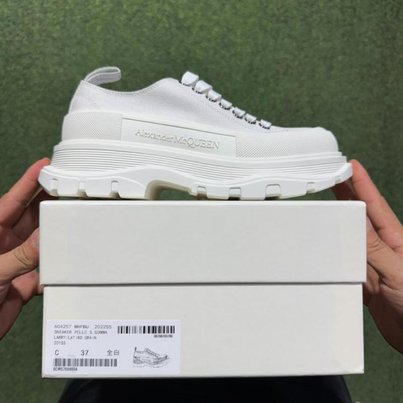 Alexander McQueen Tread Slick Lace-up Sneaker White 611705W4L329000