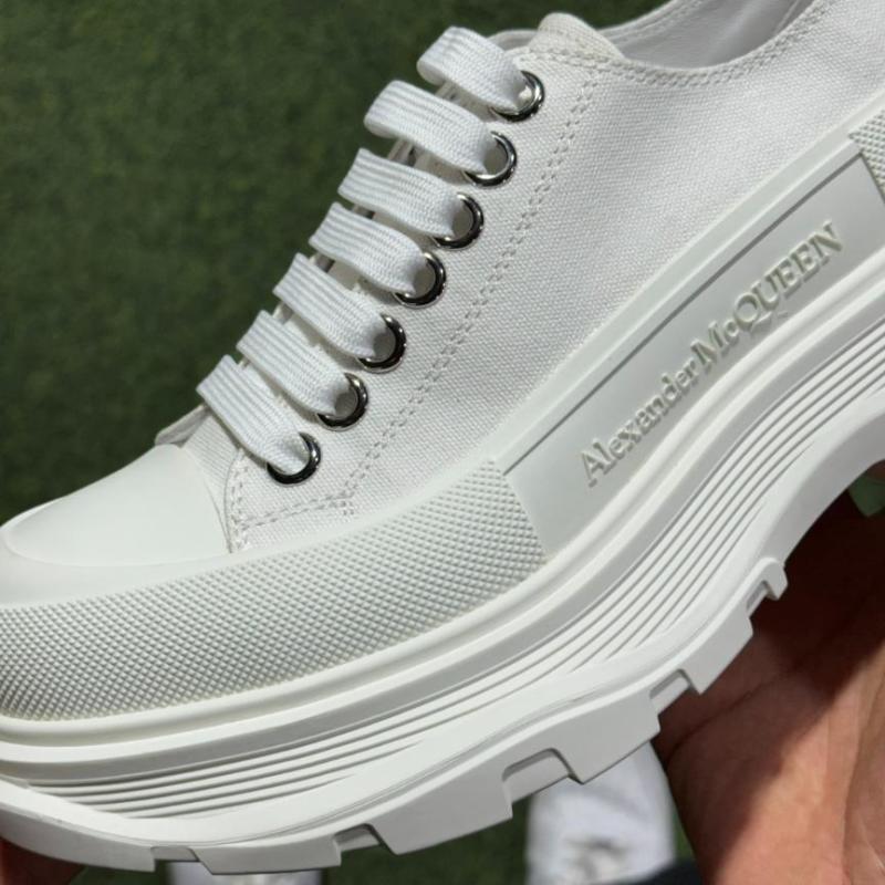 Alexander McQueen Tread Slick Lace-up Sneaker White 611705W4L329000