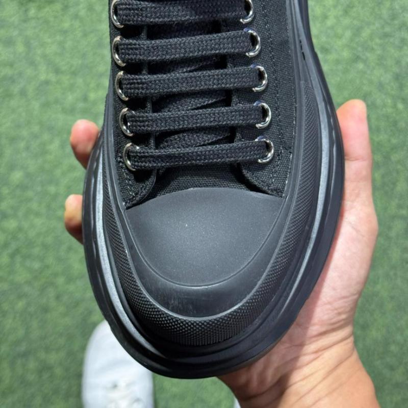 Alexander McQueen Tread Slick Lace-Up Sneaker Black 611705 W4MV2 1000