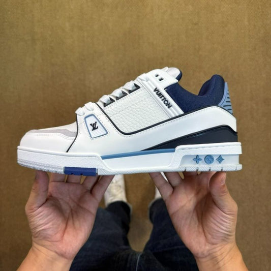 LV Trainer Sneaker 1A9J9C White and Navy Blue