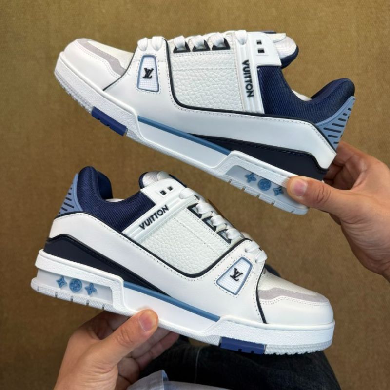 LV Trainer Sneaker 1A9J9C White and Navy Blue