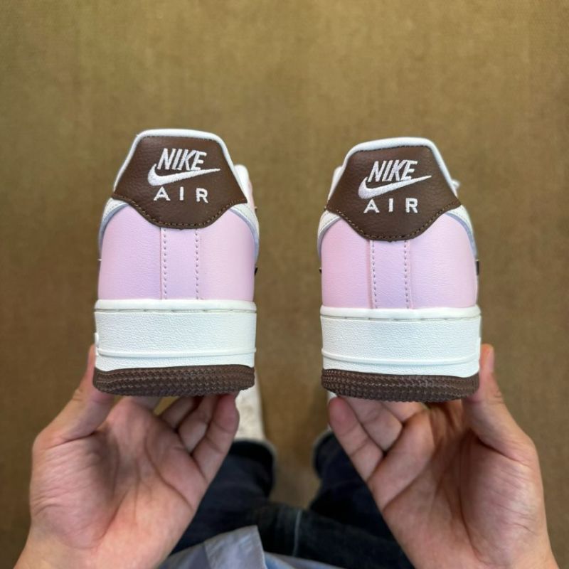 Nike Air Force 1 Low Pink Brown White Spike Studs