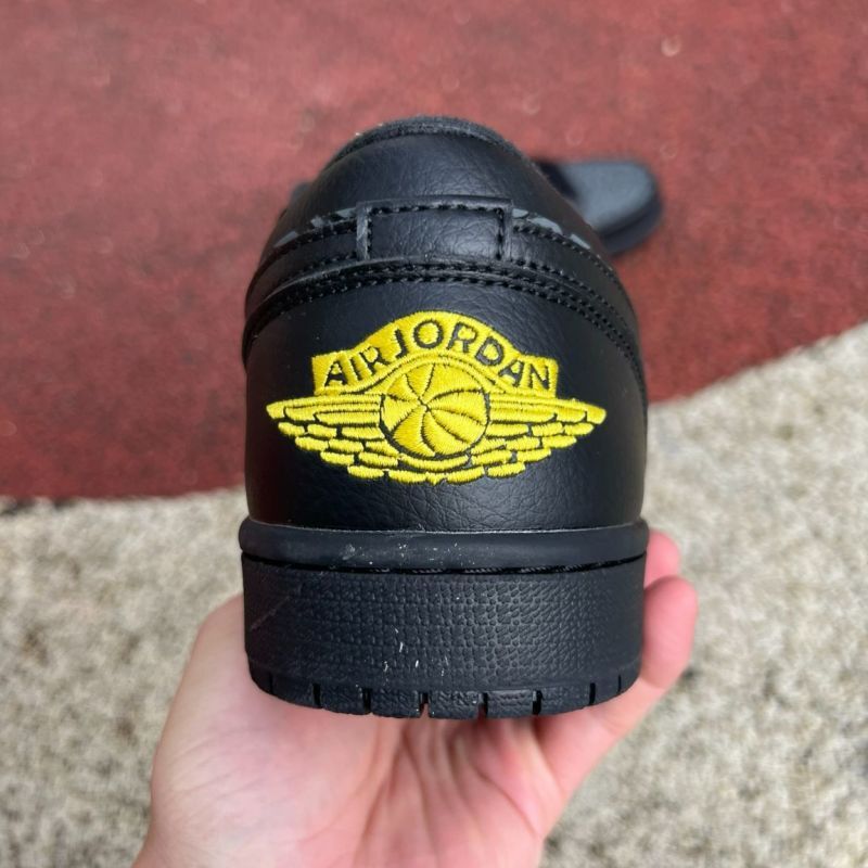Air Jordan 1 Low SE "Elephant Print" Black Yellow Ochre DZ4130-007