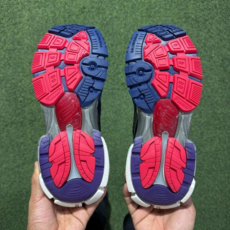 Balenciaga Runner Sneakers Navy Red Silver Purple 677403 W3RBN 4290