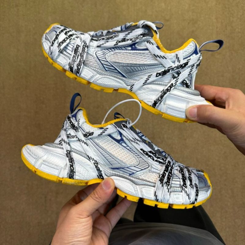 Balenciaga Runner Logo-Tape Mesh and Nylon Sneakers 677403 W3RE1 9051