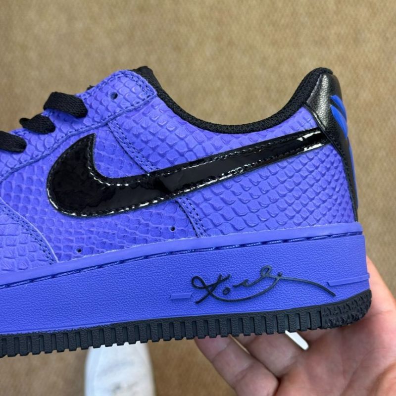 Nike Air Force 1 Low Custom Purple Snakeskin Kobe Bryant Mamba Signature