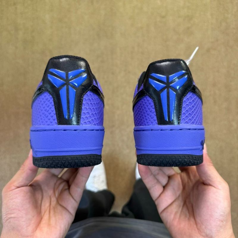 Nike Air Force 1 Low Custom Purple Snakeskin Kobe Bryant Mamba Signature