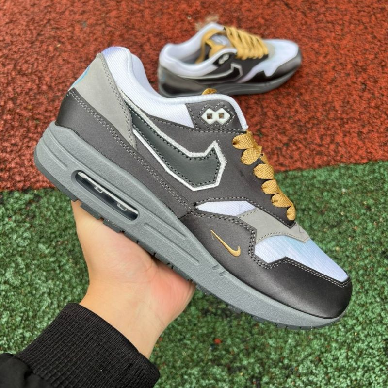 Nike Air Max 1 Patta Waves Dark Grey Light Blue Gold