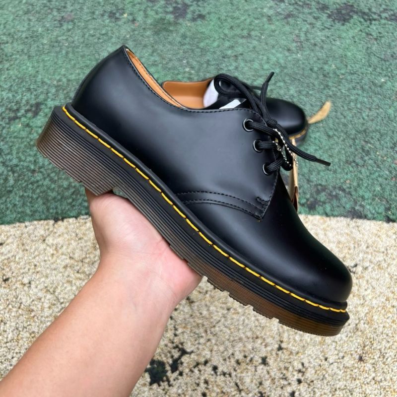 Dr. Martens 1461 Quad Smooth Leather Platform Shoes Black