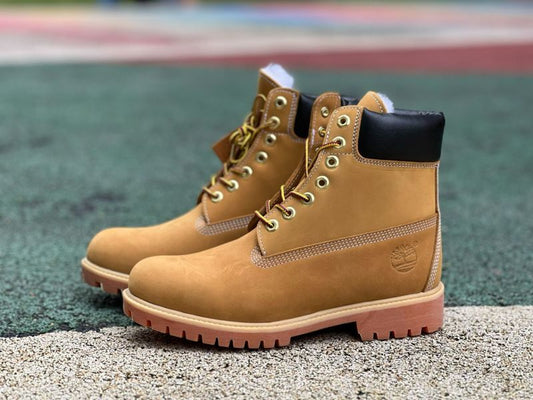 Timberland 6-Inch Premium Waterproof Fur Lined Boots Wheat Nubuck