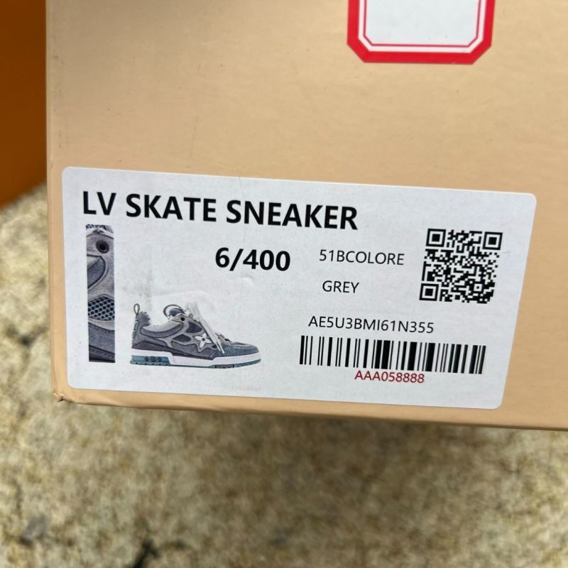 Louis Vuitton LV Trainer Sneaker Grey White Light Blue