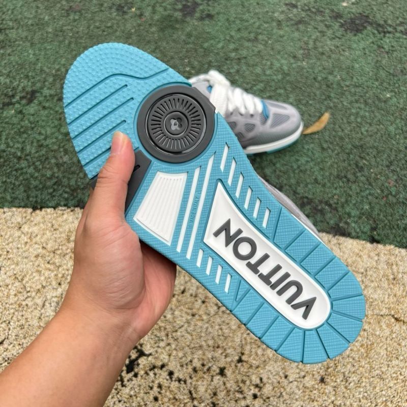 Louis Vuitton LV Trainer Sneaker Grey White Light Blue