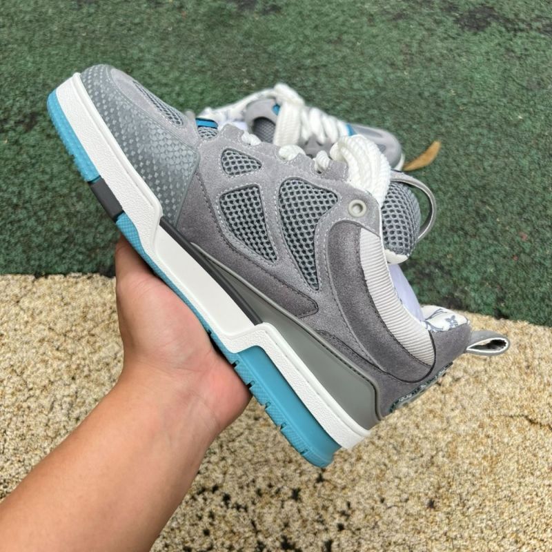 Louis Vuitton LV Trainer Sneaker Grey White Light Blue