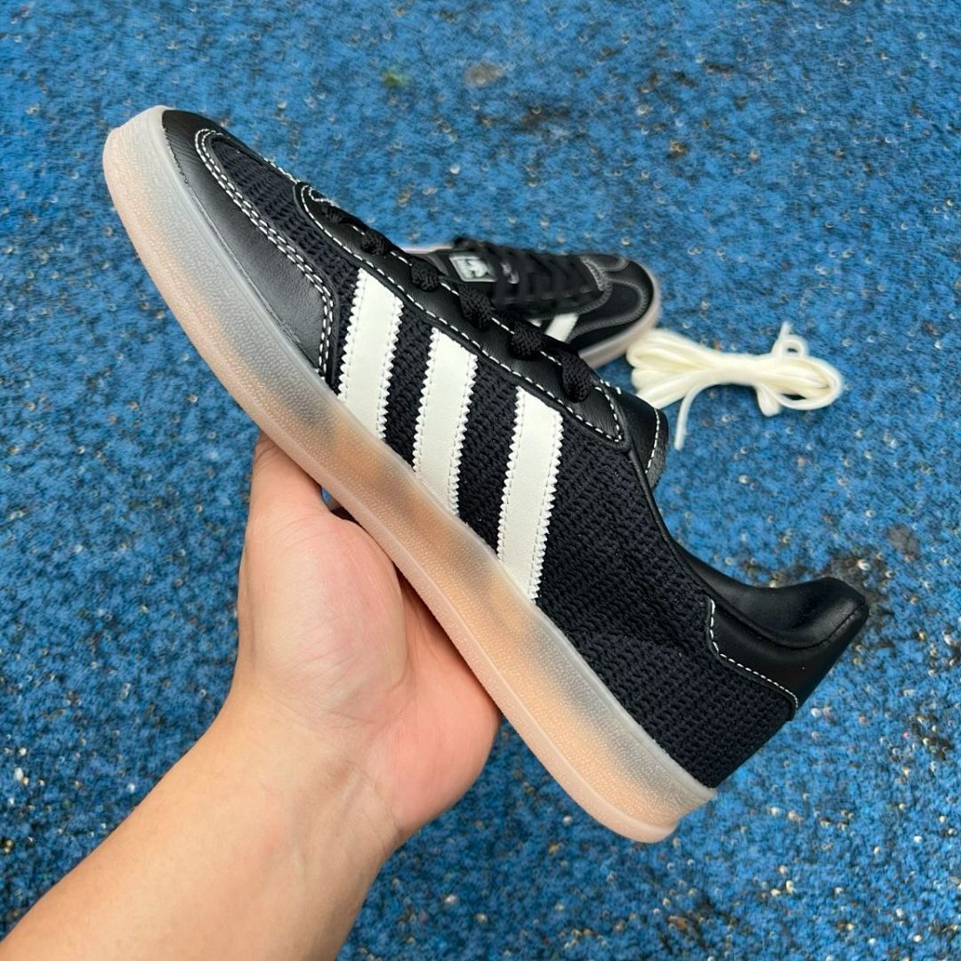 Adidas Gazelle Black White Gum Sole Sneakers