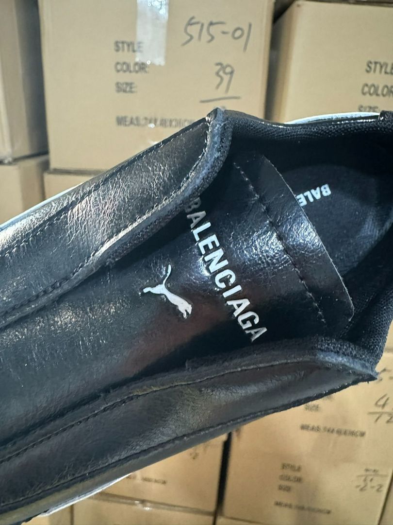 Puma Balenciaga Motorsport Driving Shoes Black White