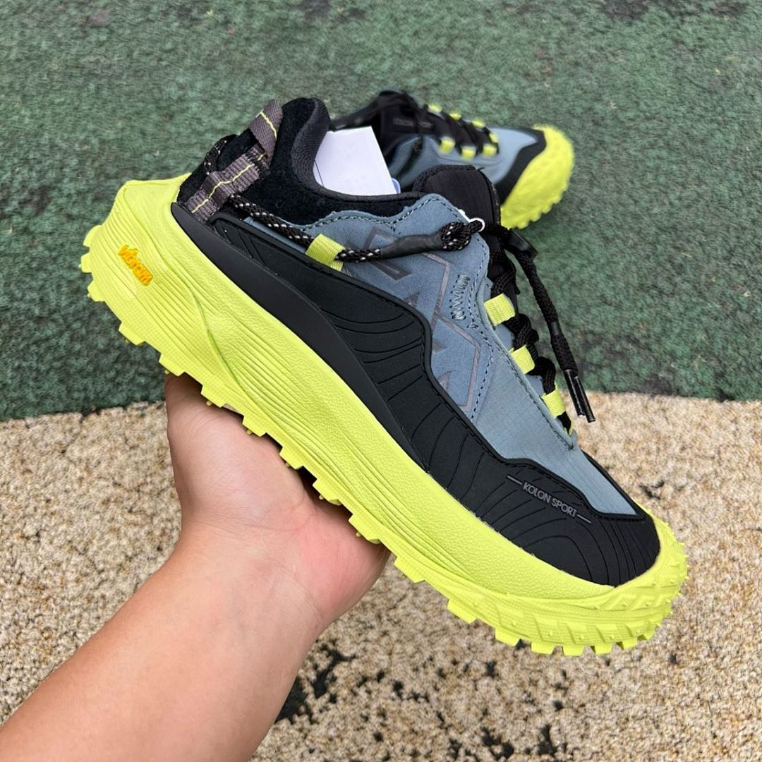 Kolon Sport Move Trail Running Shoes Vibram Sole Neon Yellow