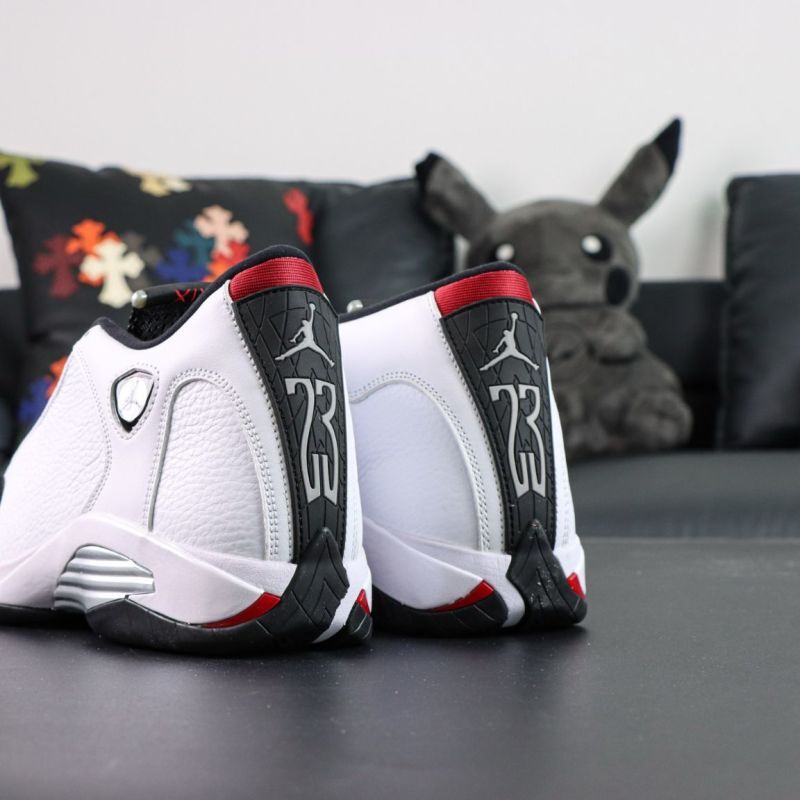 Air Jordan 14 Low White Black Varsity Red 807511-106