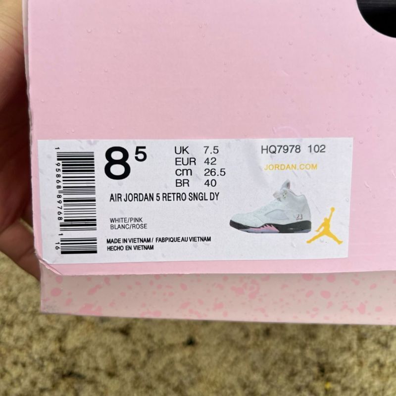 Air Jordan 5 Retro GS Pink Foam White Black (440888-100)