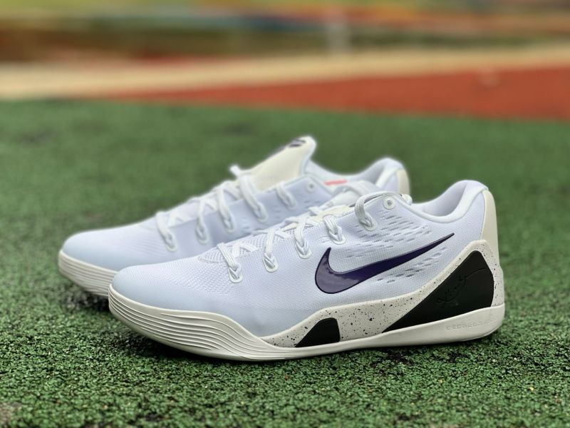 Nike Kobe 9 EM Low White Court Purple Black 646701-105