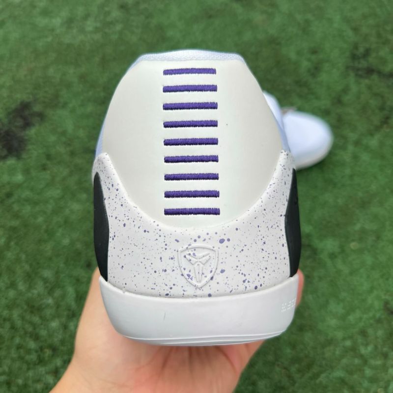 Nike Kobe 9 EM Low White Court Purple Black 646701-105
