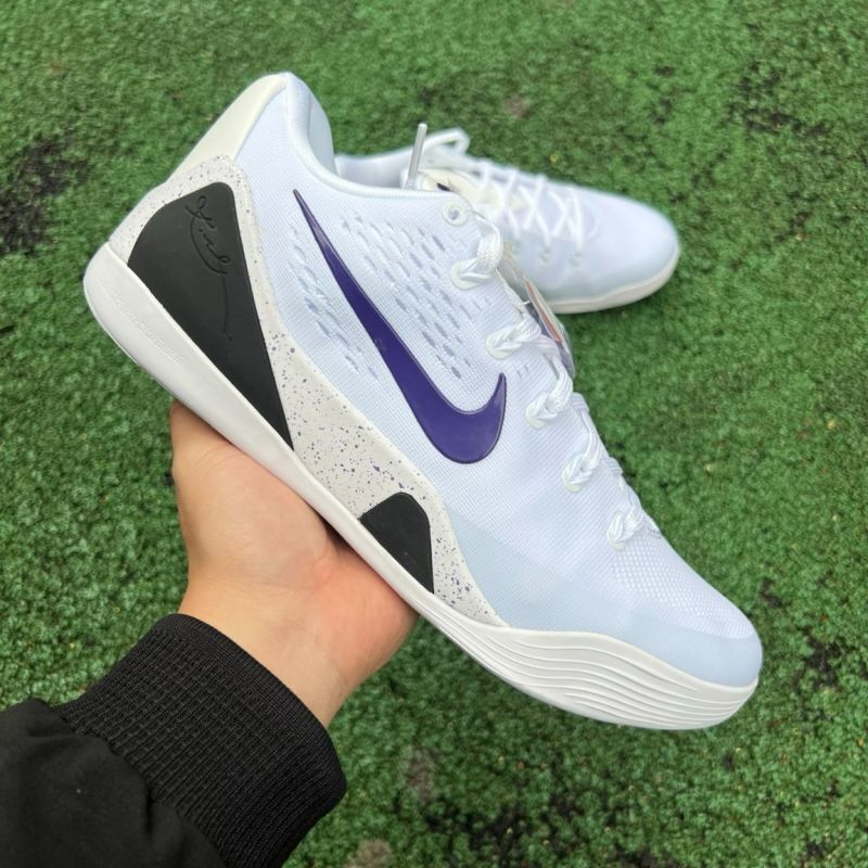Nike Kobe 9 EM Low White Court Purple Black 646701-105