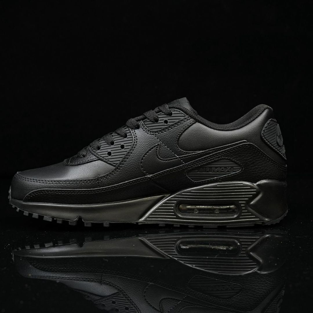 Nike Air Max 90 Leather Triple Black 537384-090