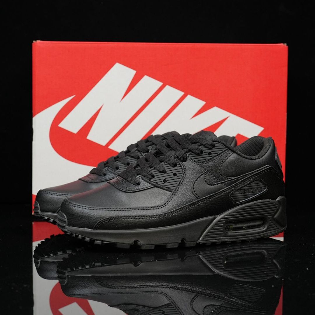 Nike Air Max 90 Leather Triple Black 537384-090