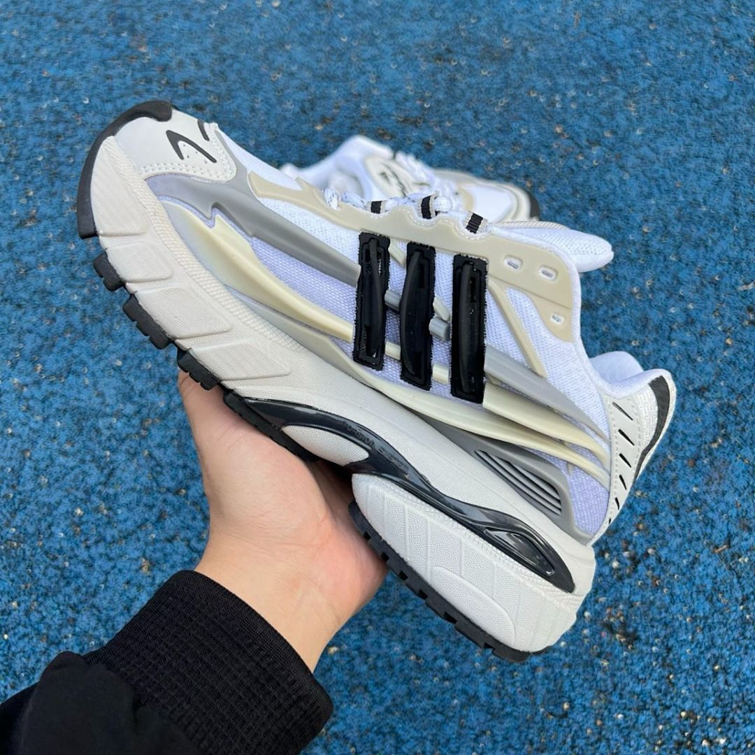 Adidas Response CL GZ1561 Cloud White Core Black Grey Two Men's Retro Running Lifestyle Sneakers Chunky White Black Grey Cream adiPRENE Shoes