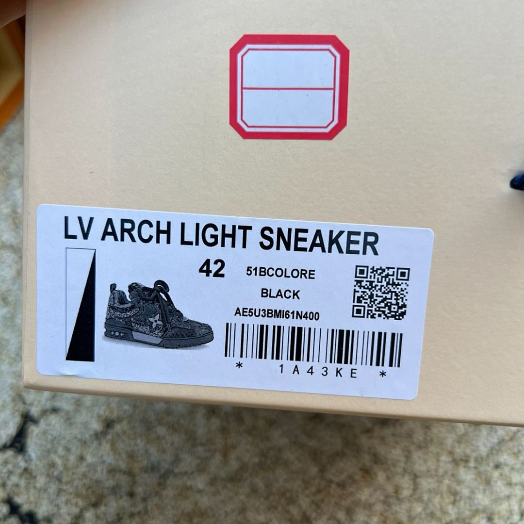 Louis Vuitton LV Trainer Sneaker Black Crystal Embellished Distressed Monogram Mesh