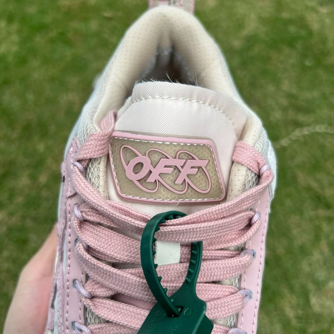 Off-White ODSY-1000 Pink White Cream Luxury Designer Chunky Sneakers