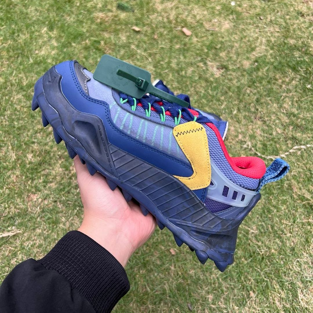 Off-White ODSY-1000 Navy Blue Red Green Multi-Color Sneakers