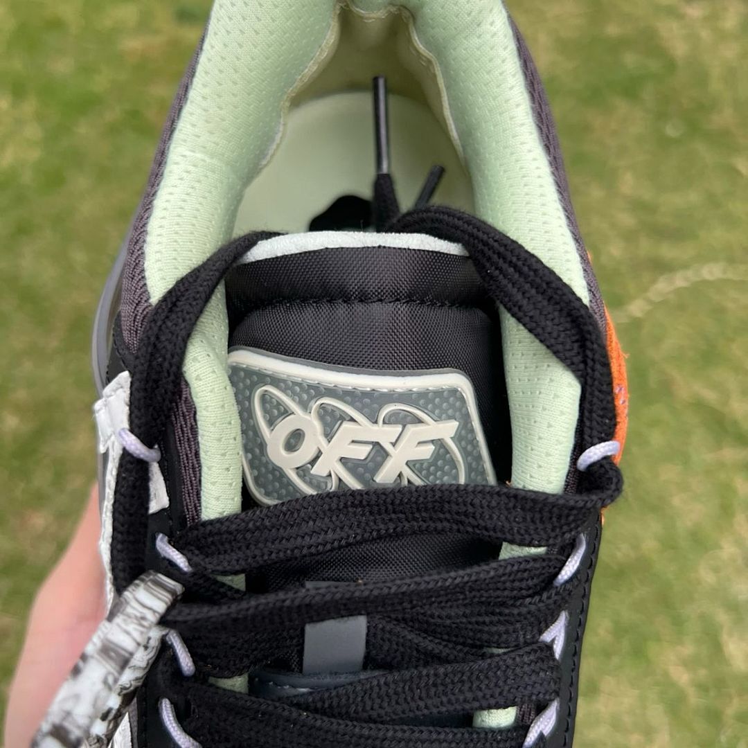Off-White ODSY-1000 Black White Arrows Green Accent Sneakers Trainers
