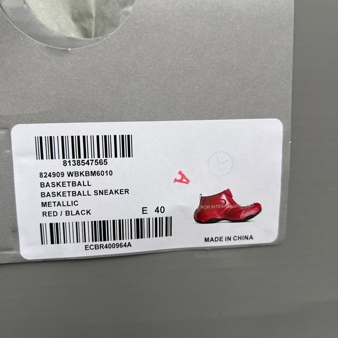 Balenciaga Cargo Sneaker Red 772421 WAD4E 6000 Unisex Futuristic High-Top Designer Sport Shoes