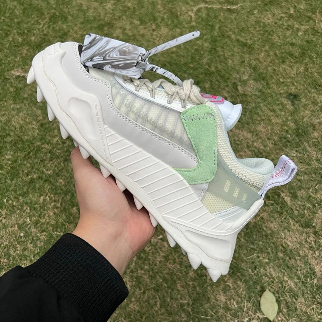 Off-White ODSY-1000 White Blue Arrows Sneakers