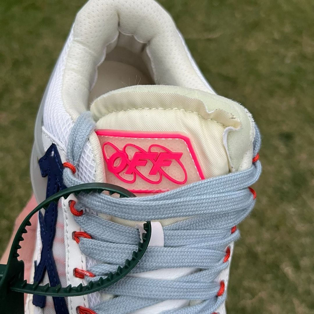 Off-White ODSY-1000 White Dark Blue Red Chunky Sneakers (OMIA139F198000403001)