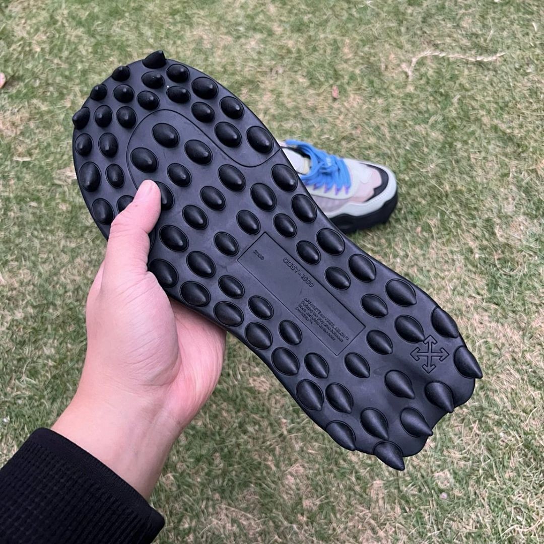 Off-White ODSY-1000 Sneakers Blue Laces Sage Green Pink Black Sole Translucent Designer Shoes