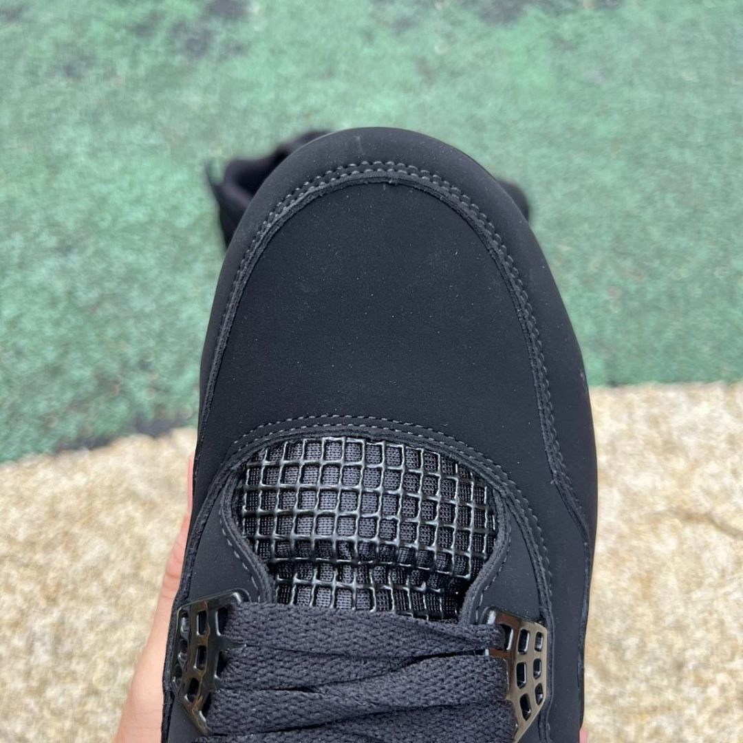 Nike Air Jordan 4 Retro Cleats Triple Black Men's Baseball Football Spikes