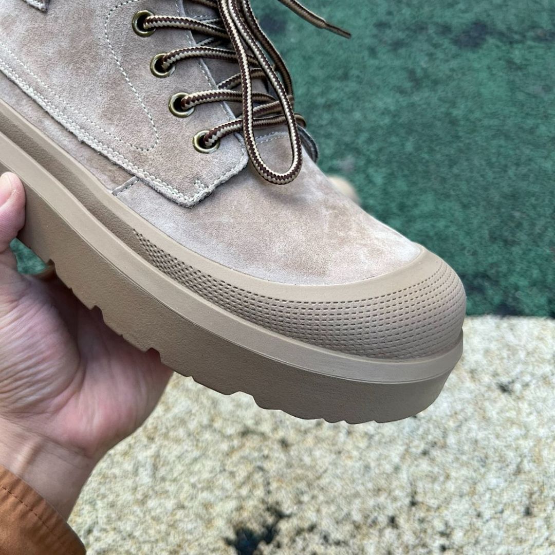 UGG Neumel Utility Fawn Suede Platform Combat Boot 1130638
