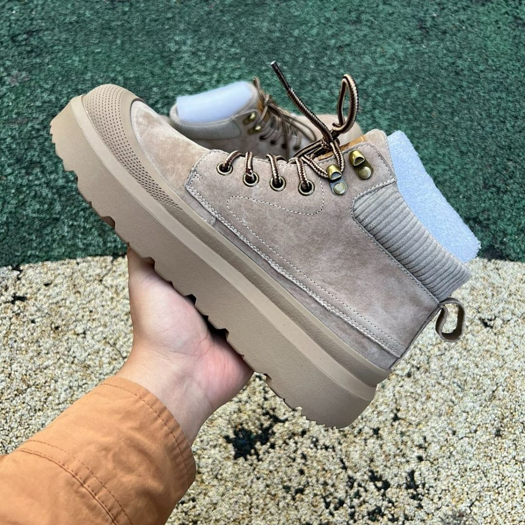 UGG Neumel Utility Fawn Suede Platform Combat Boot 1130638