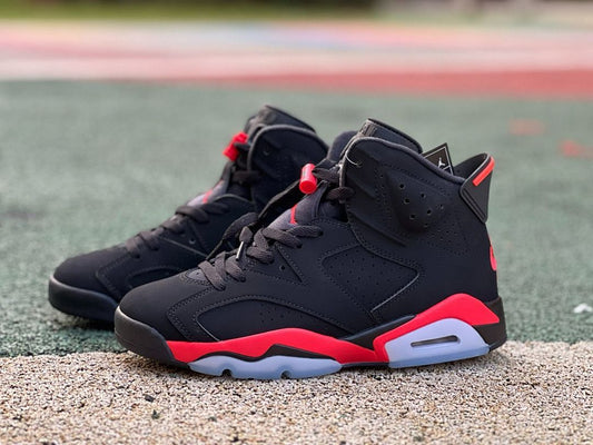 Nike Air Jordan 6 Retro "Infrared" Black Red Men's Basketball Shoes Sneakers 384664-060