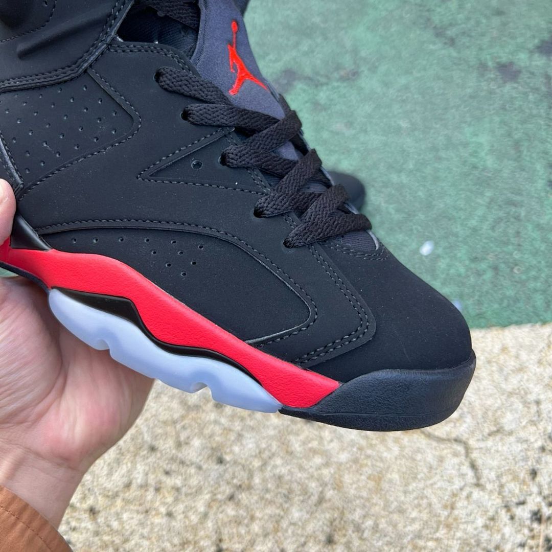 Nike Air Jordan 6 Retro "Infrared" Black Red Men's Basketball Shoes Sneakers 384664-060