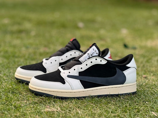 Nike Air Jordan 1 Low OG SP Travis Scott Phantom Sneakers Black Phantom University Red DM7866-001 Men's Designer Collaboration Shoes Limited Edition
