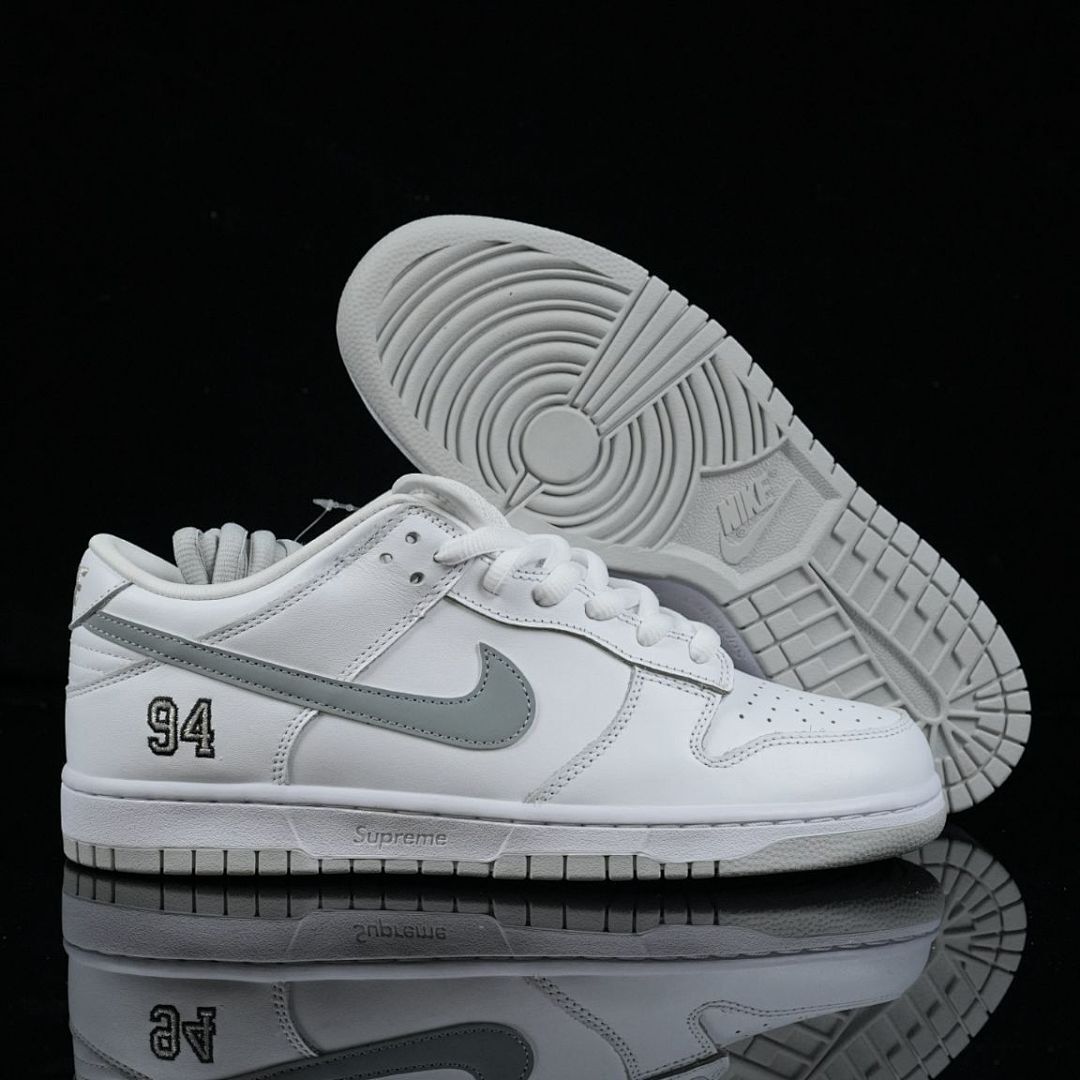 Nike SB Dunk Low Supreme White Cement Grey '94 Men's Sneakers Shoes 313170-101