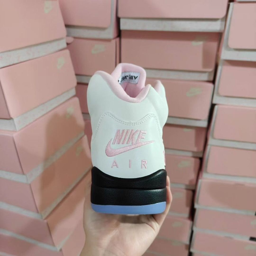 Nike Air Jordan 5 Retro GS Pinksicle White Black Pink Youth Sneakers (440892-168)