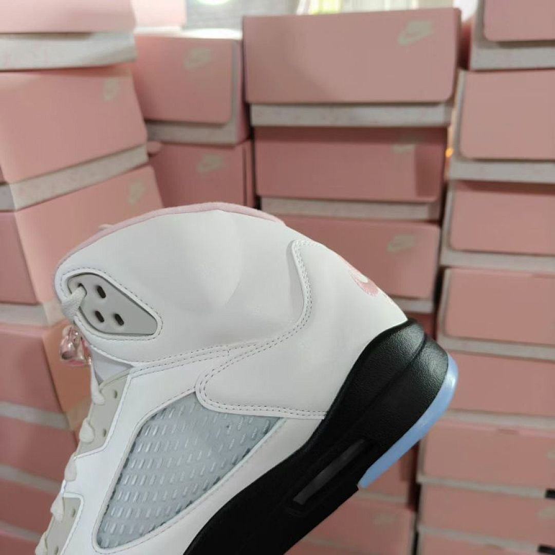 Nike Air Jordan 5 Retro GS Pinksicle White Black Pink Youth Sneakers (440892-168)